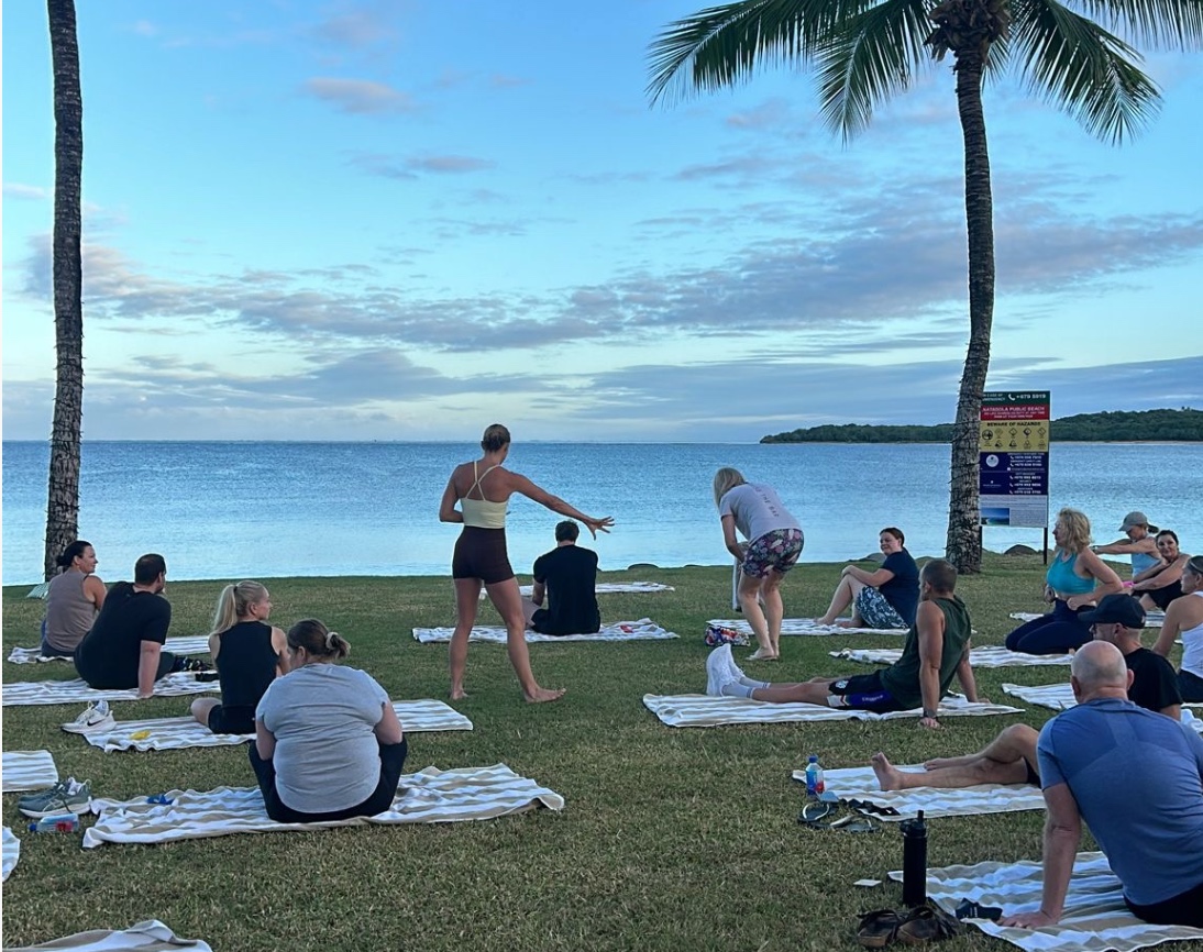 Sunrise session on the beach at the Nurture Change retreat