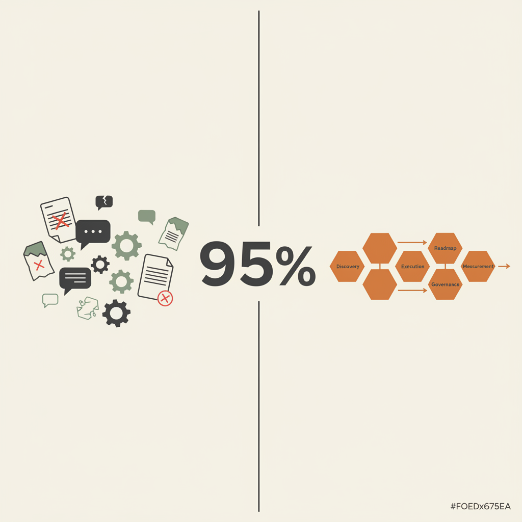 Organisational chaos versus structured AI adoption pipeline